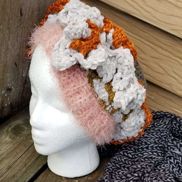 Hat Couture Funky Crochet Art Handmade - Picture 6 of 8